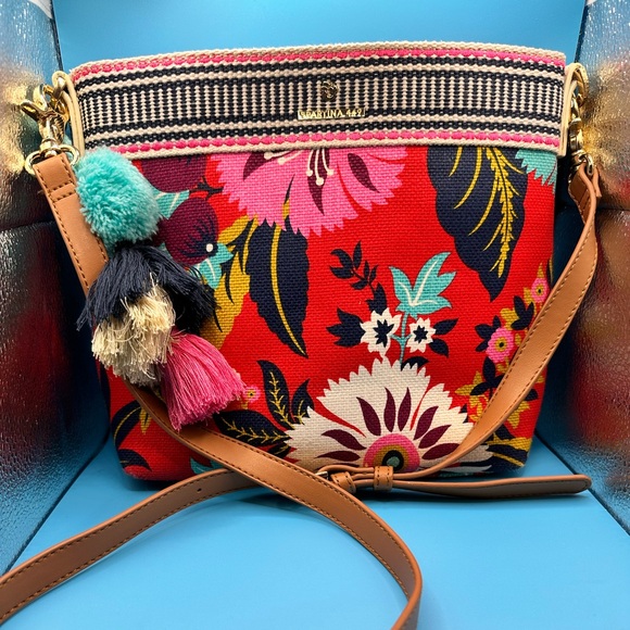 Spartina 449 Red Floral print - Picture 1 of 3
